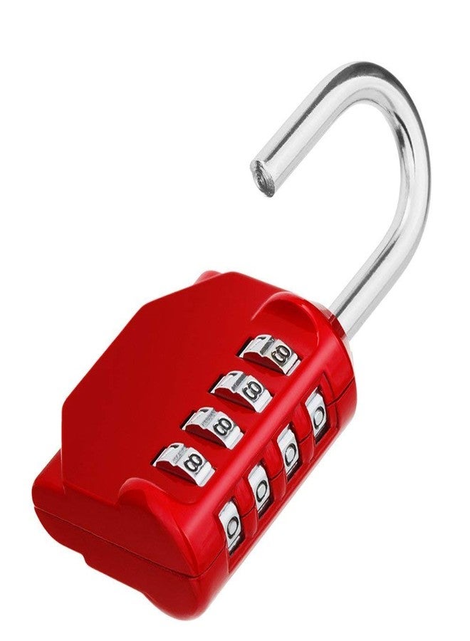 JUSTAKEIT Digit Number Locks for Luggage Bag Travelling Password Locks Combination | Padlock Lock for Home/Shop/Office/Store/Farmhouse Luggage Lock | Luggage Bag (Red-4DLock) - Image 2